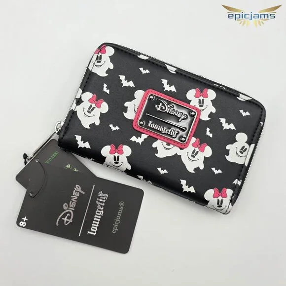 Loungefly Disney Mickey & Minnie Mouse Ghostly Glow-in-the-Dark Mini Backpack Se - Picture 8 of 9